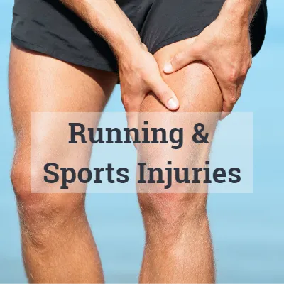 runner needing treatment for leg pain